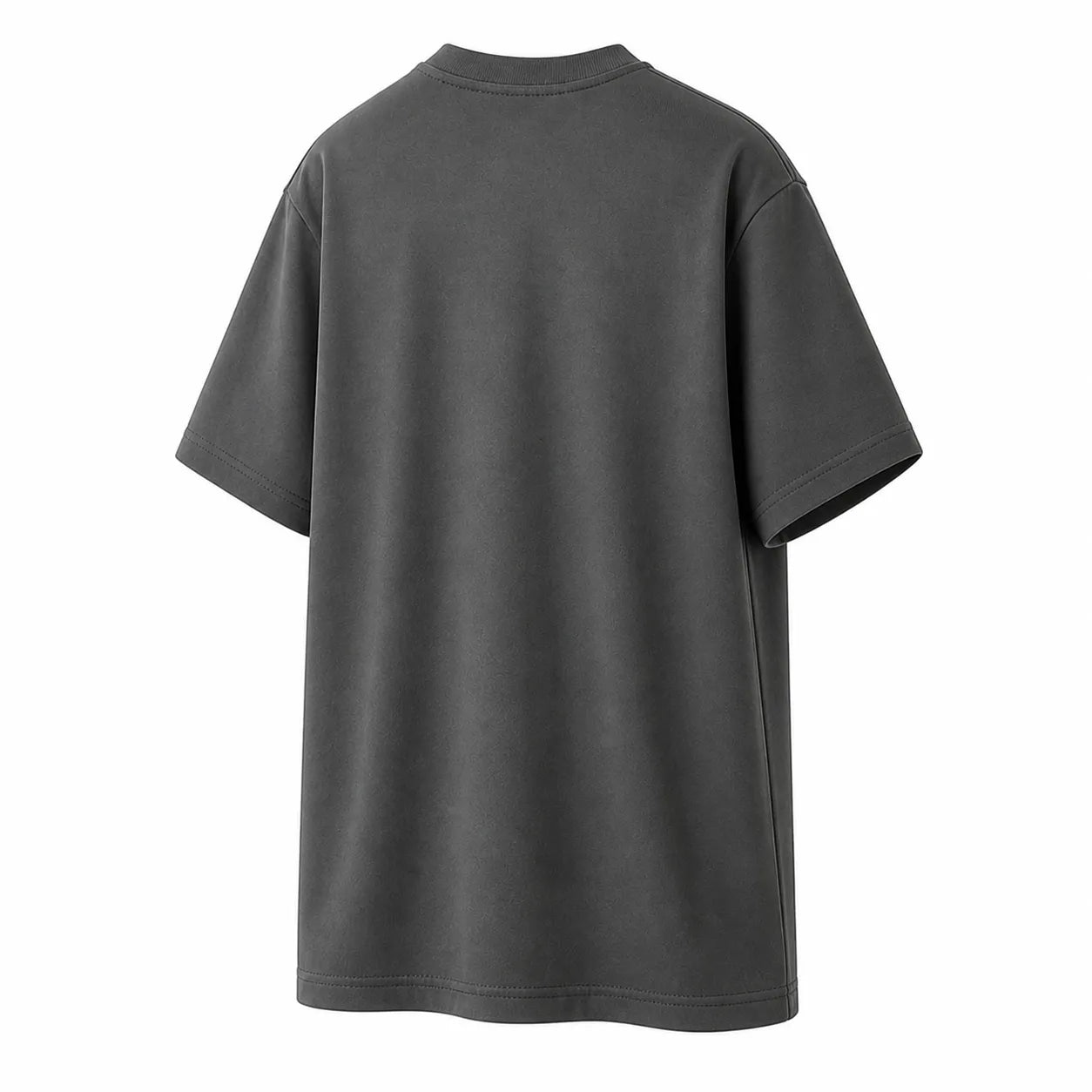 Twice Upon A Clothesline Men's Vertical Textured Crew Neck T-Shirt Dark Grey Regular Fit Medium (M)